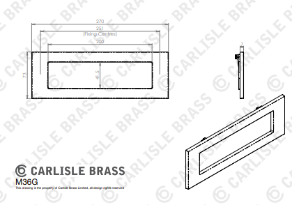Plain Letter Plate (Gravity Flap)