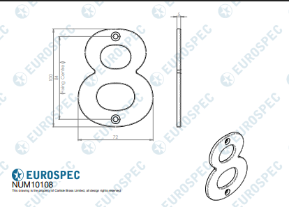 Numerals 100mm