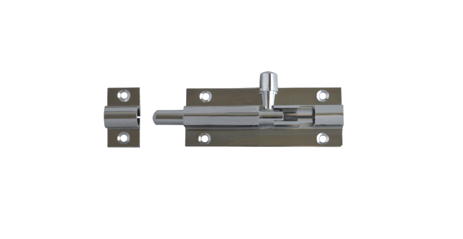 ASEC Chrome 25mm Wide Straight Barrel Bolt