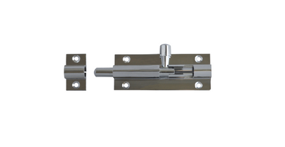 ASEC Chrome 25mm Wide Straight Barrel Bolt