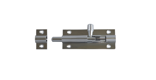 ASEC Chrome 25mm Wide Straight Barrel Bolt