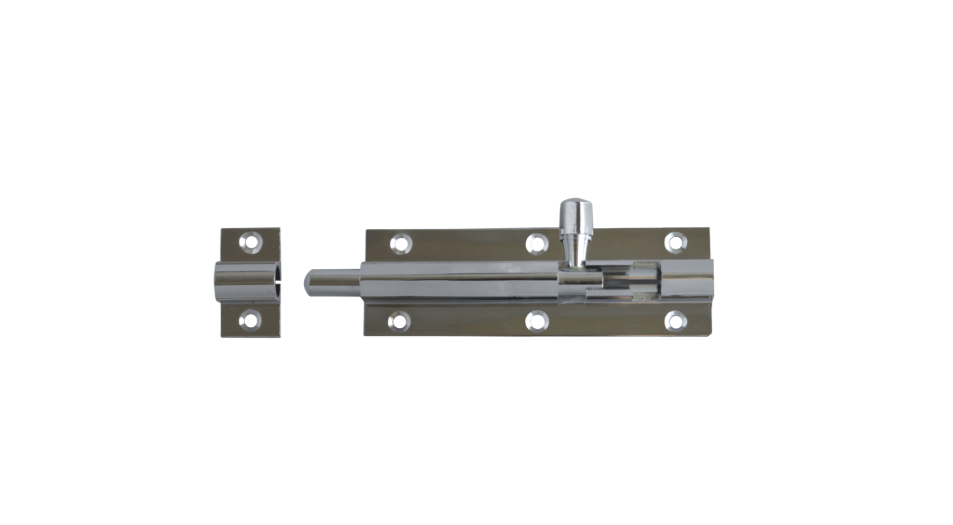 ASEC Chrome 25mm Wide Straight Barrel Bolt