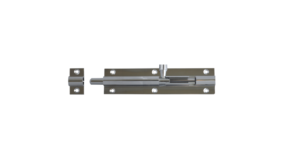 ASEC Chrome 25mm Wide Straight Barrel Bolt