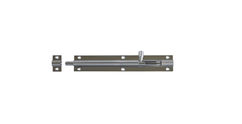 ASEC Chrome 25mm Wide Straight Barrel Bolt