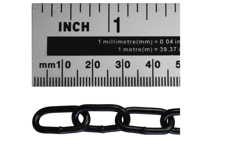 ASEC Steel Welded Chain Black 2.5m Length