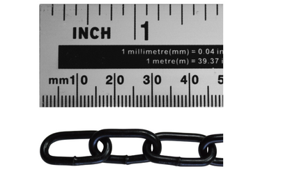 ASEC Steel Welded Chain Black 2.5m Length