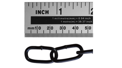 ASEC Steel Welded Chain Black 2.5m Length