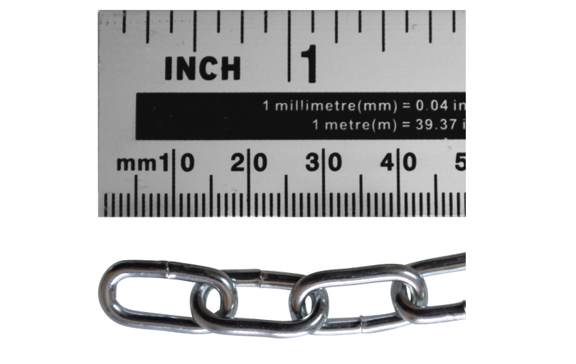 ASEC Steel Welded Chain Silver 2.5m Length