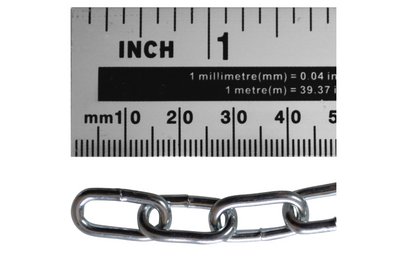 ASEC Steel Welded Chain Silver 2.5m Length