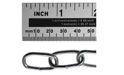 ASEC Steel Welded Chain Silver 2.5m Length