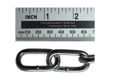 ASEC Steel Welded Chain Silver 2.5m Length