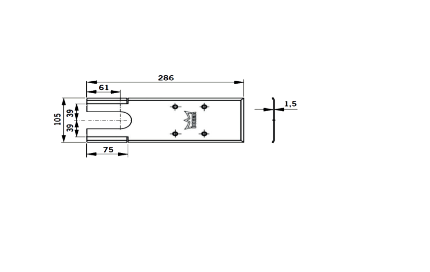 DORMAKABA Cover Plate To Suit BTS75R