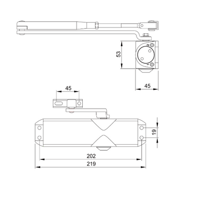 BRITON 131 Fire Rated Overhead Door Closer EN 2-4