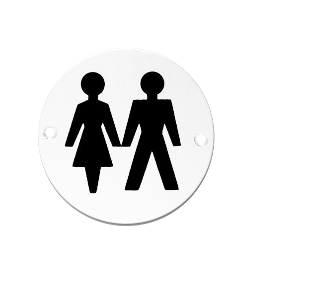 ASEC Aluminium Metal Toilet Door Sign