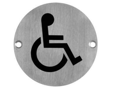 ASEC Stainless Steel Metal Toilet Door Sign