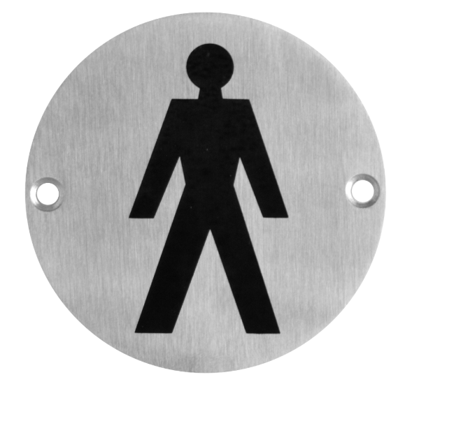 ASEC Stainless Steel Metal Toilet Door Sign