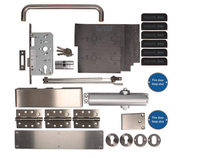 ZOO Commercial C1130/60 Fire Door Pack For Corridor Door (Locking) KITC11-FDP-C11
