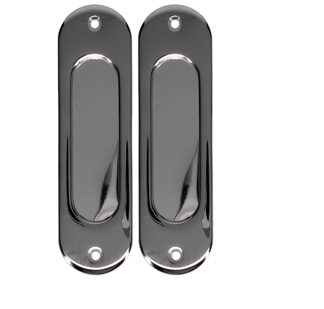 BONAITI SERRATURE Classic Sliding Door Handle Pull MOS Oval Blind Pair