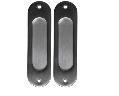 BONAITI SERRATURE Classic Sliding Door Handle Pull MOS Oval Blind Pair