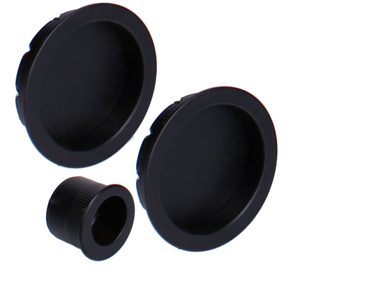 BONAITI SERRATURE Classic Sliding Door Handle Round B7D Blind Finger Pull Set