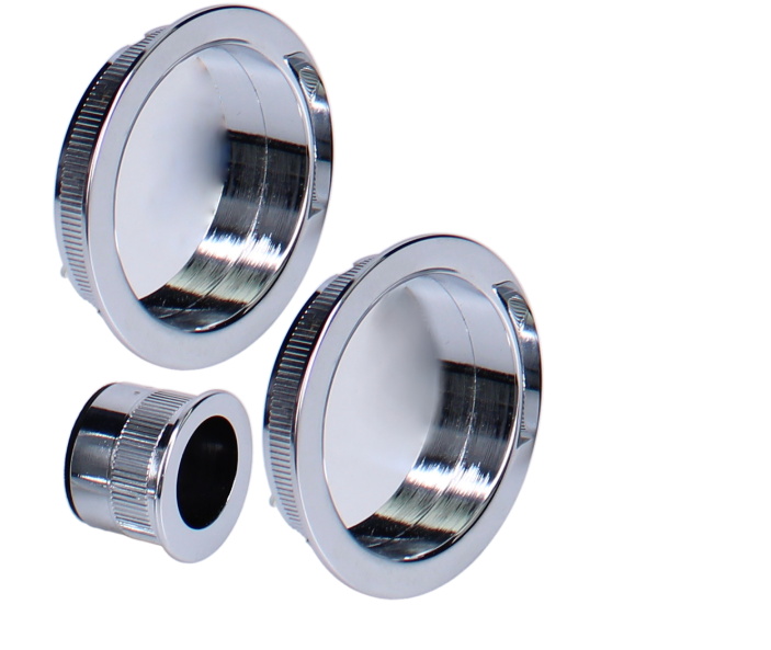 BONAITI SERRATURE Classic Sliding Door Handle Round B7D Blind Finger Pull Set