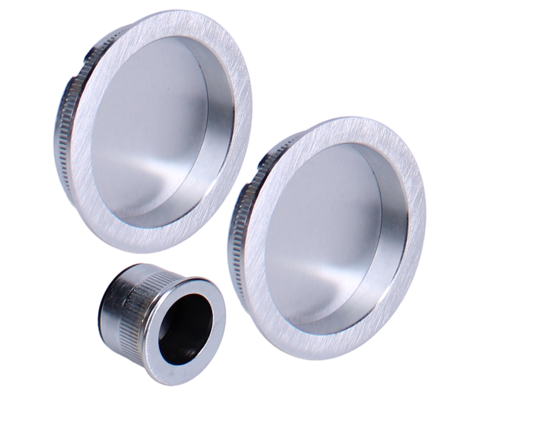 BONAITI SERRATURE Classic Sliding Door Handle Round B7D Blind Finger Pull Set