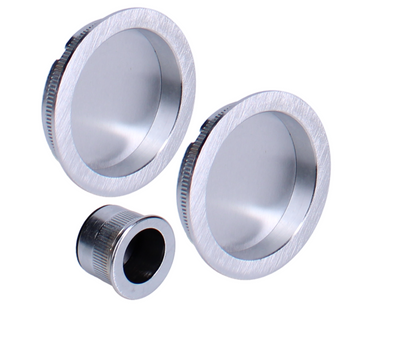 BONAITI SERRATURE Classic Sliding Door Handle Round B7D Blind Finger Pull Set