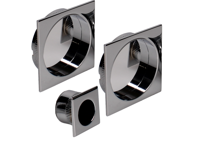 BONAITI SERRATURE Classic Sliding Door Handle Square BQD Blind Finger Pull Set