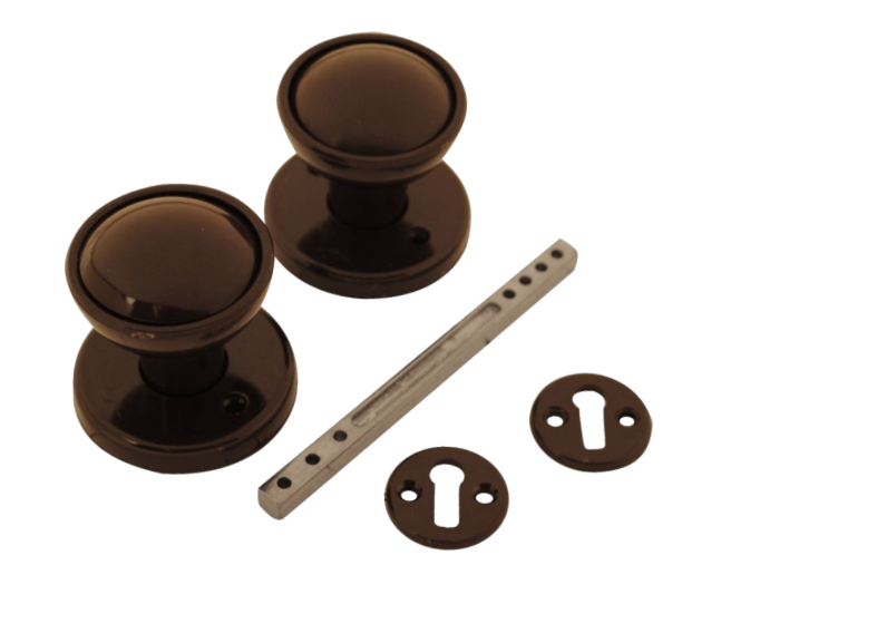 ASEC Plastic Rim/Mortice Knob Set 48mm