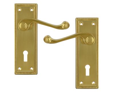 ASEC Georgian Plate Mounted Lever Furniture