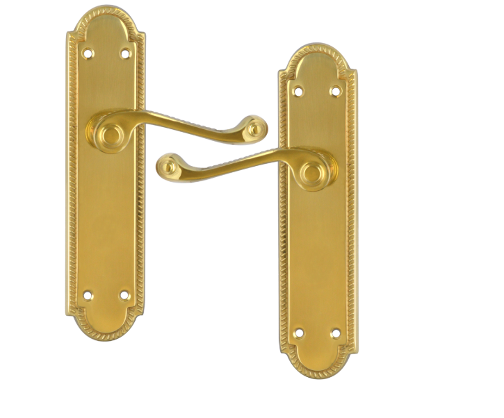 ASEC Georgian Shaped Plate Mounted Lever Furniture