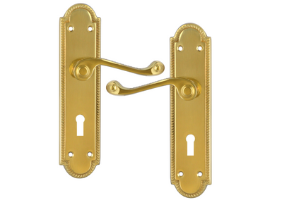 ASEC Georgian Shaped Plate Mounted Lever Furniture