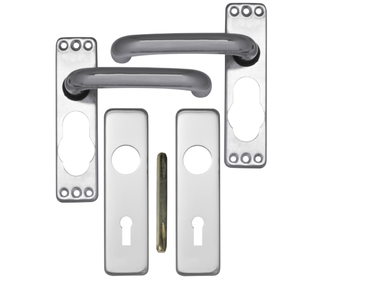 ASEC Plate Mounted Aluminium Lever Furniture