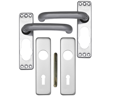 ASEC Plate Mounted Aluminium Lever Furniture