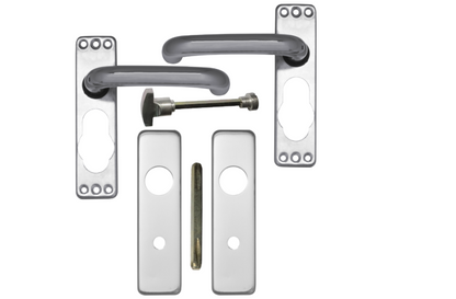 ASEC Plate Mounted Aluminium Lever Furniture