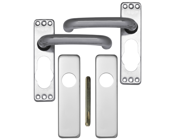 ASEC Plate Mounted Aluminium Lever Furniture