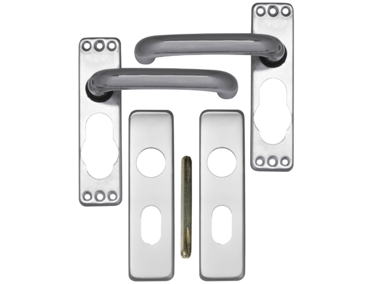 ASEC Plate Mounted Aluminium Lever Furniture
