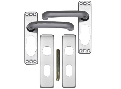 ASEC Plate Mounted Aluminium Lever Furniture