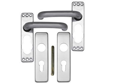 ASEC Plate Mounted Aluminium Lever Furniture