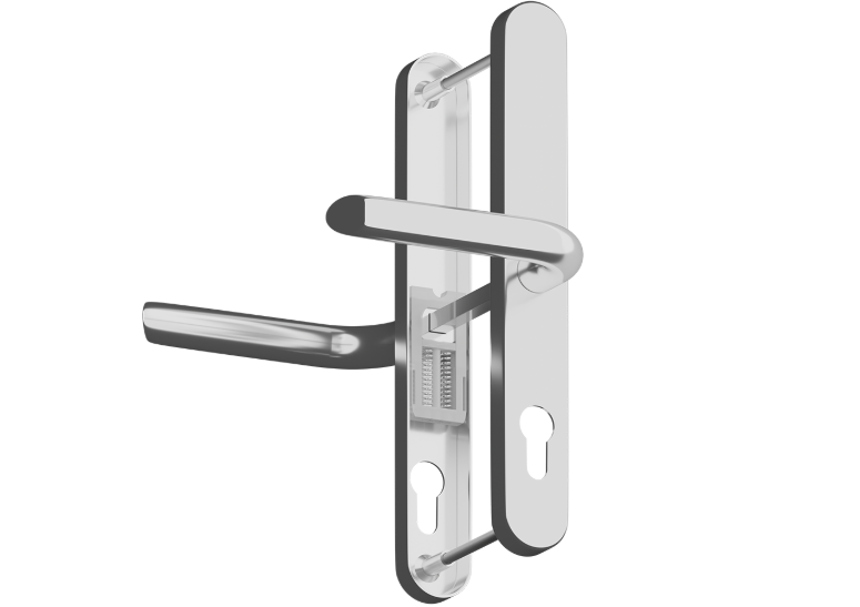 ASEC Evo Sprung Lever/Lever Multipoint Door Handles 68mm PZ 246mm Backplate 215mm Fixings