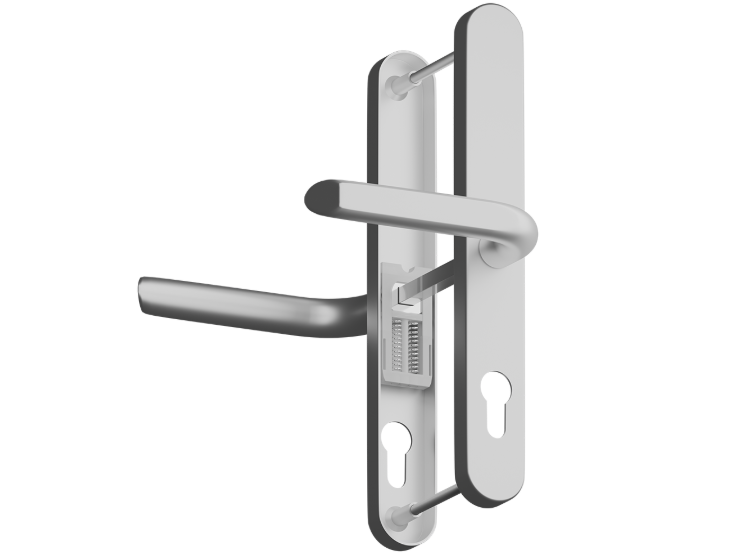 ASEC Evo Sprung Lever/Lever Multipoint Door Handles 68mm PZ 246mm Backplate 215mm Fixings