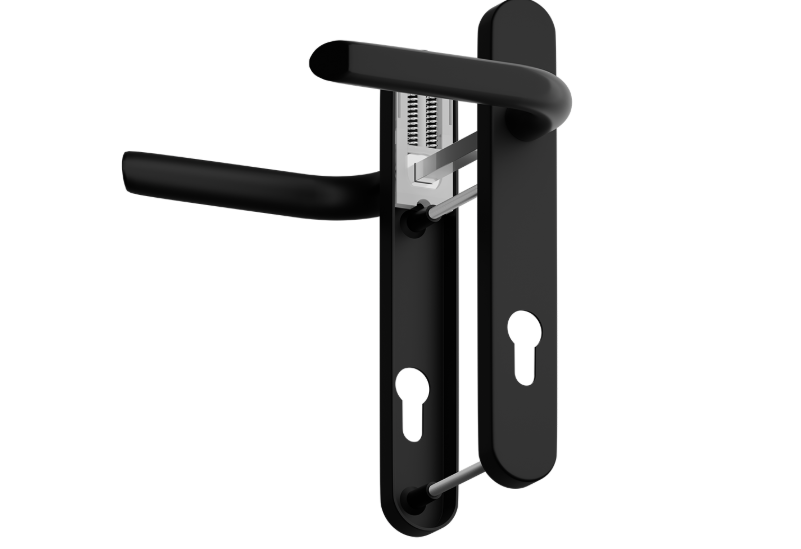 ASEC Evo Sprung Lever/Lever Multipoint Door Handles 92mm PZ 212mm Backplate 122mm Fixings