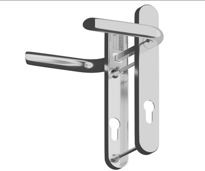 ASEC Evo Sprung Lever/Lever Multipoint Door Handles 92mm PZ 212mm Backplate 122mm Fixings