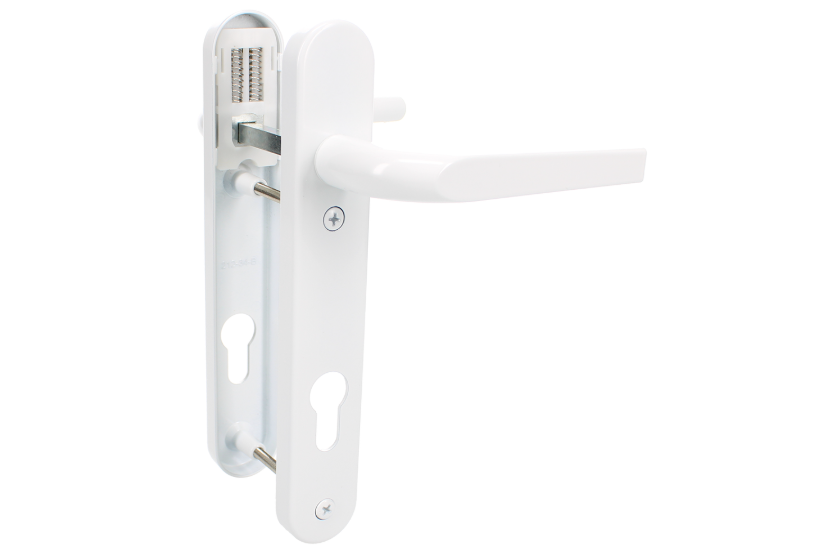 ASEC Evo Sprung Lever/Lever Multipoint Door Handles 92mm PZ 212mm Backplate 122mm Fixings