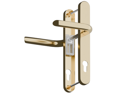 ASEC Evo Sprung Lever/Lever Multipoint Door Handles 92mm PZ 242mm Backplate 210mm Fixings