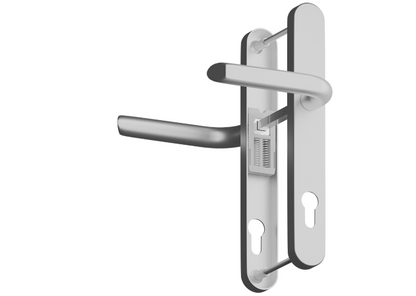 ASEC Evo Sprung Lever/Lever Multipoint Door Handles 92mm PZ 242mm Backplate 210mm Fixings