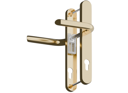 ASEC Evo Sprung Lever/Lever Multipoint Door Handles 92mm PZ 246mm Backplate 215mm Fixings