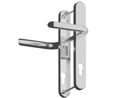 ASEC Evo Sprung Lever/Lever Multipoint Door Handles 92mm PZ 246mm Backplate 215mm Fixings