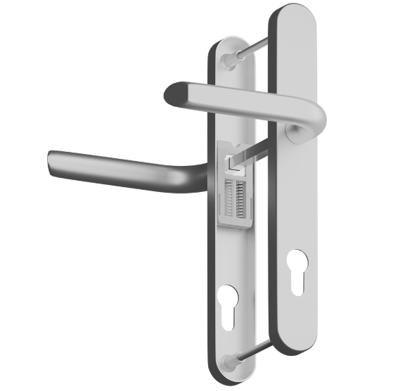 ASEC Evo Sprung Lever/Lever Multipoint Door Handles 92mm PZ 246mm Backplate 215mm Fixings