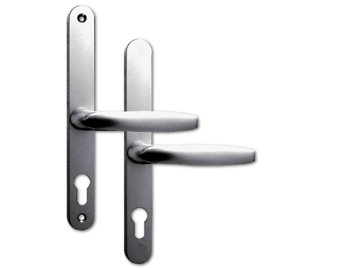 ASEC Sprung Lever/Lever Multipoint Door Handles 68mm PZ 211mm Fixings No Snib